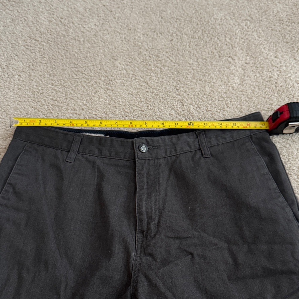 Volcom Men's Charcoal Flat Front Shorts - Picture 6 of 6